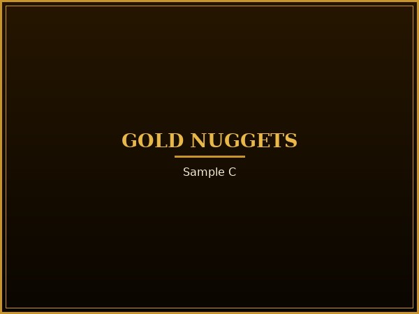 Gold Nuggets Sample B